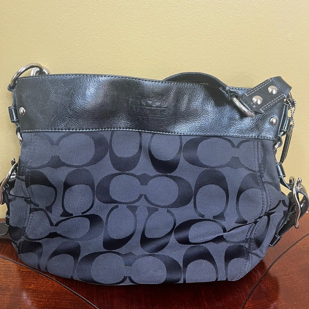Coach Vintage Shoulder Bag - Black & Blue